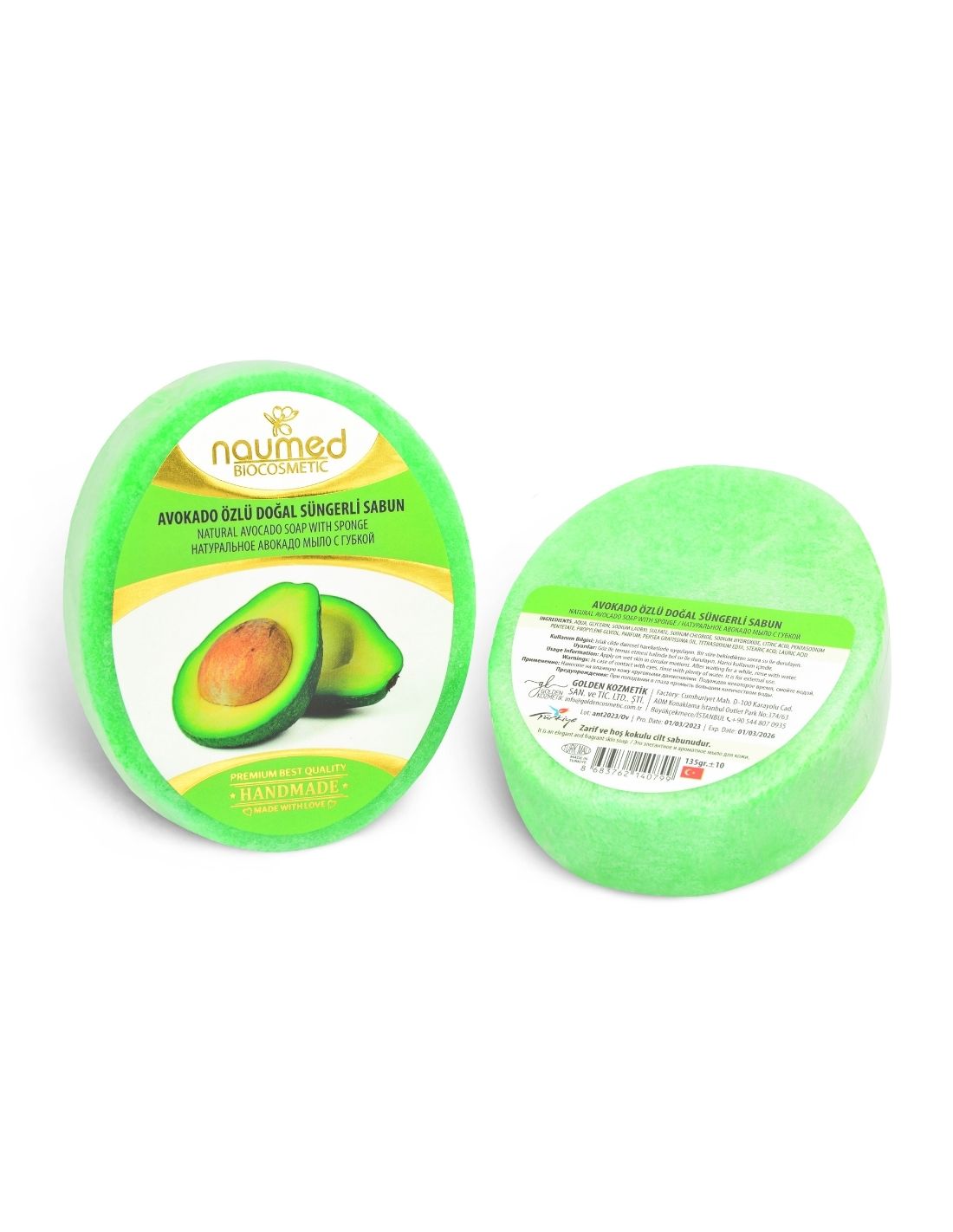 Naumed Avokado Özlü Doğal Süngerli Sabun Naumed Avokado Özlü Doğal Süngerli Sabun