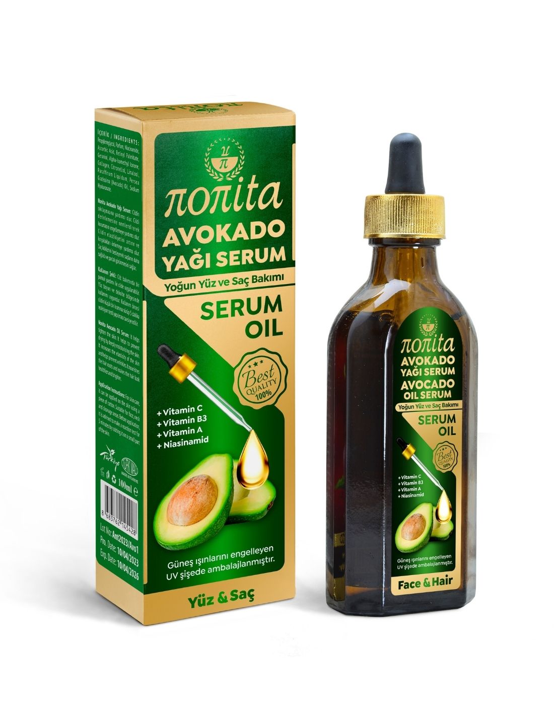 Nonita Avokado Yağı Cilt ve Saç Serumu Nonita Avokado Yağı Cilt ve Saç Serumu