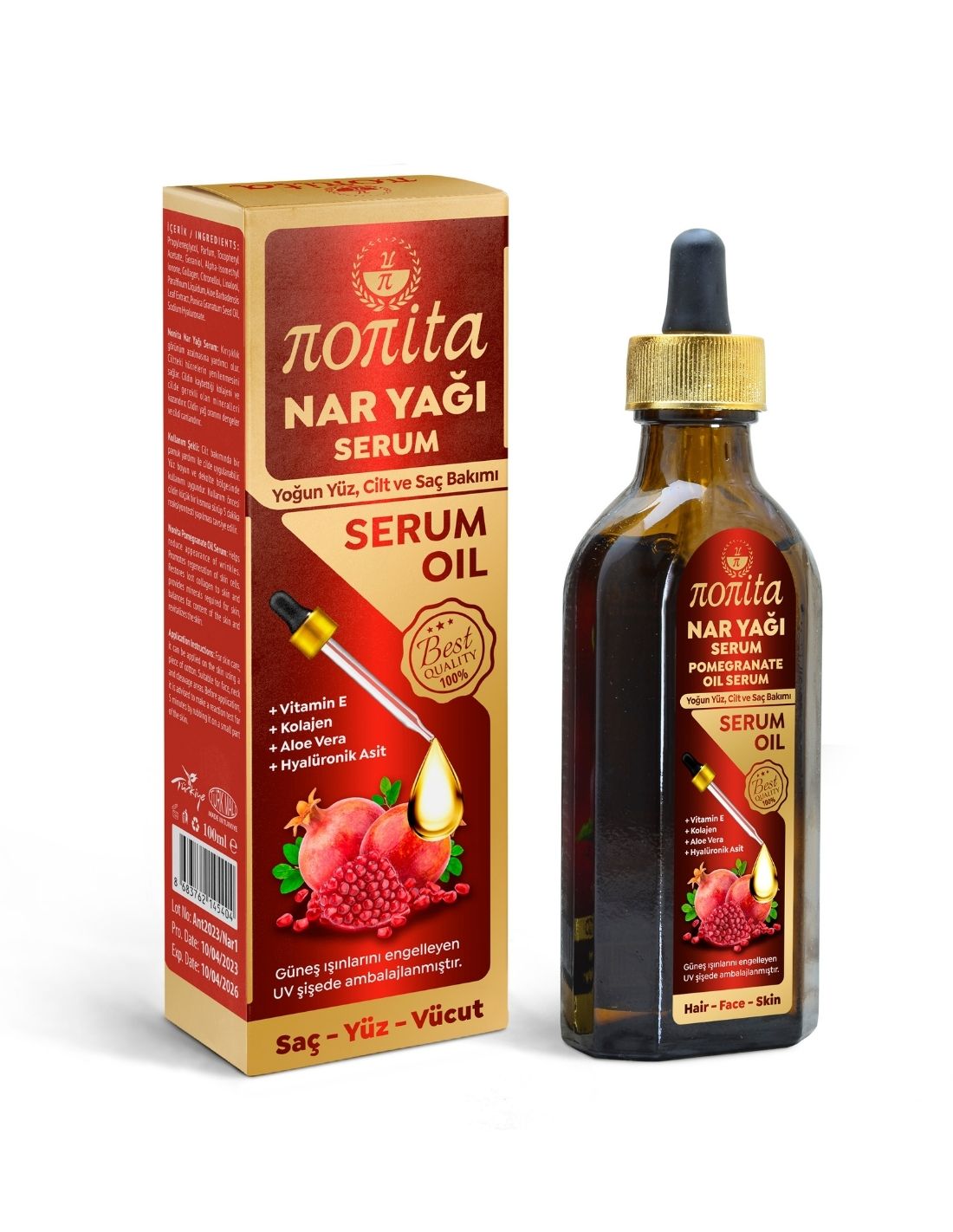 Nonita Nar Yağı Saç ve Cilt Serumu Nonita Nar Yağı Saç ve Cilt Serumu