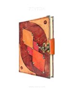 Özel İşleme Detaylı El Yapımı Büyük Boy Deri Defter 2