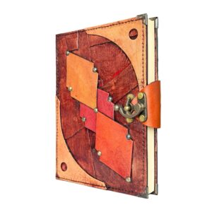 Özel İşleme Detaylı El Yapımı Büyük Boy Deri Defter 2