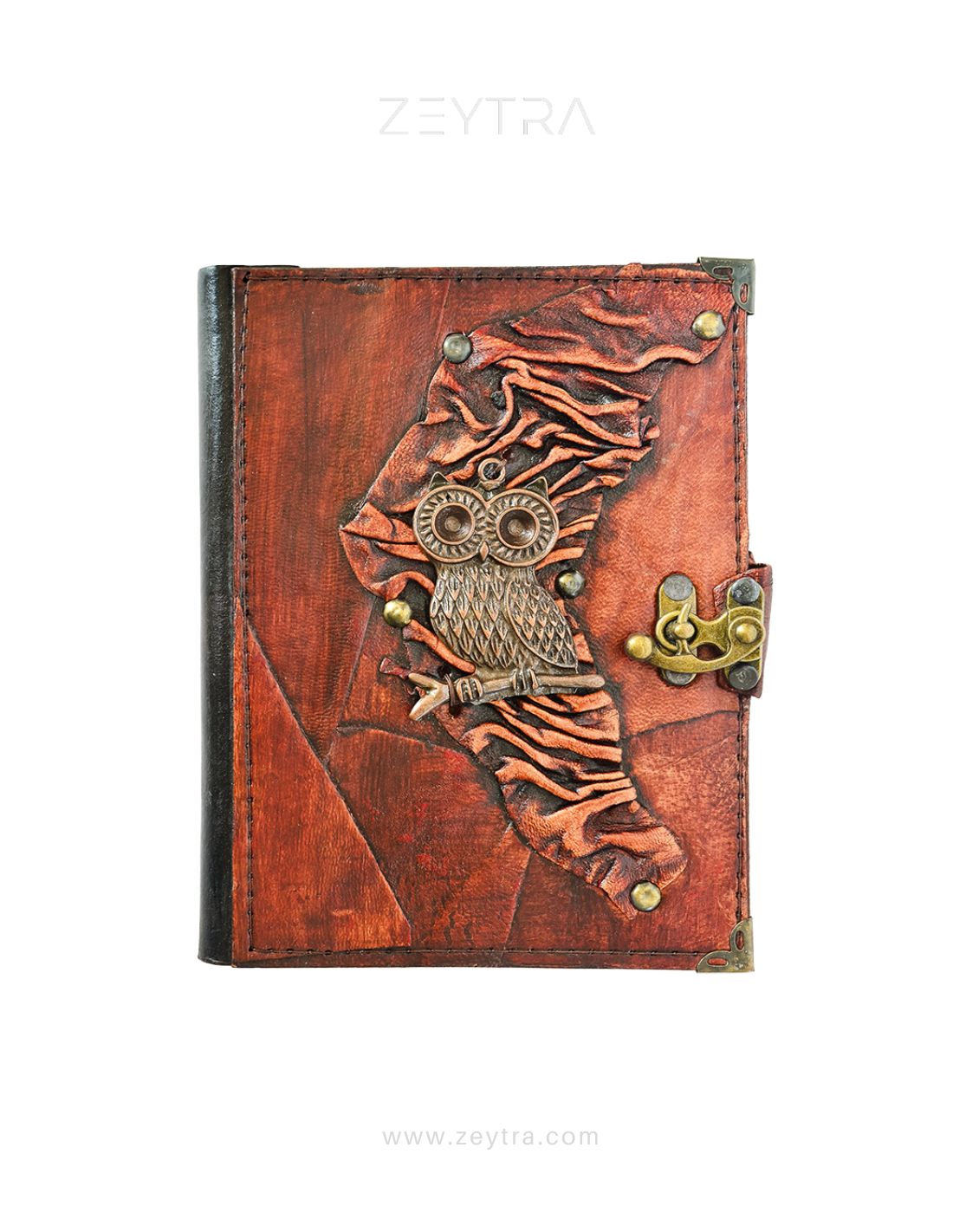Baykuş Detaylı El Yapımı Orta Boy Deri Defter 1 Baykuş Detaylı El Yapımı Orta Boy Deri Defter 1