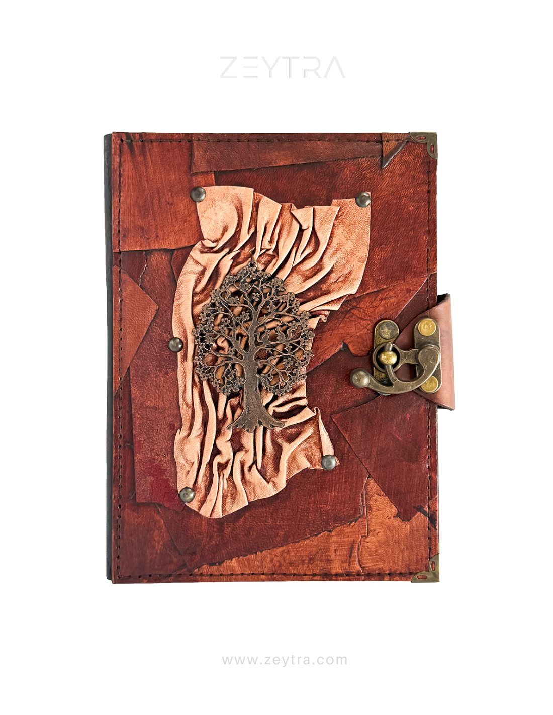 Hayat Ağacı Detaylı El Yapımı Büyük Boy Deri Defter 1 Hayat Ağacı Detaylı El Yapımı Büyük Boy Deri Defter 1