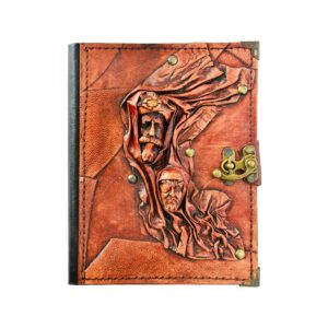İkili Korsan Detaylı El Yapımı Orta Boy Deri Defter 1