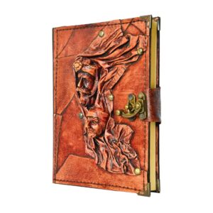 İkili Korsan Detaylı El Yapımı Orta Boy Deri Defter 2