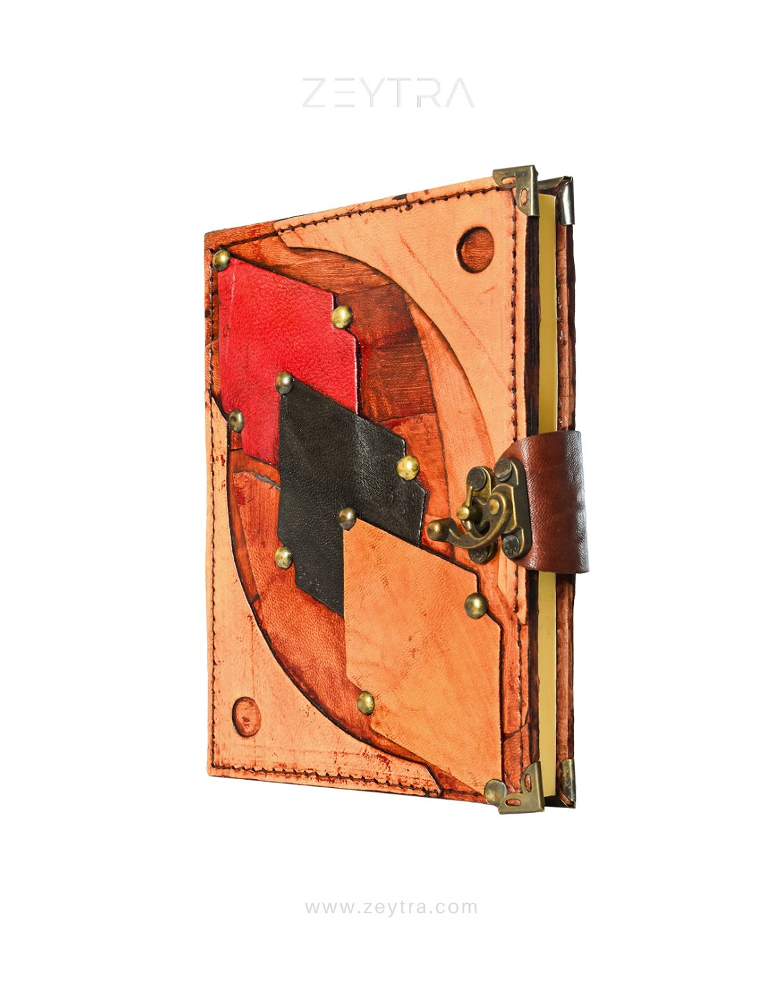 İşleme Detaylı El Yapımı Orta Boy Deri Defter 2 İşleme Detaylı El Yapımı Orta Boy Deri Defter 2