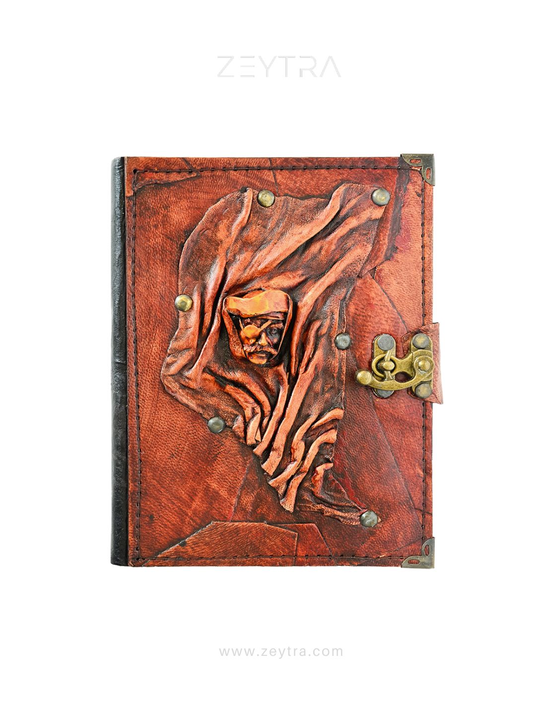 Korsan Detaylı El Yapımı Orta Boy Deri Defter 1 Korsan Detaylı El Yapımı Orta Boy Deri Defter 1