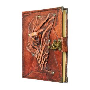 Korsan Detaylı El Yapımı Orta Boy Deri Defter 2