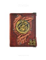 Metal Ölüm Meleği Detaylı El Yapımı Küçük Boy Deri Defter 1