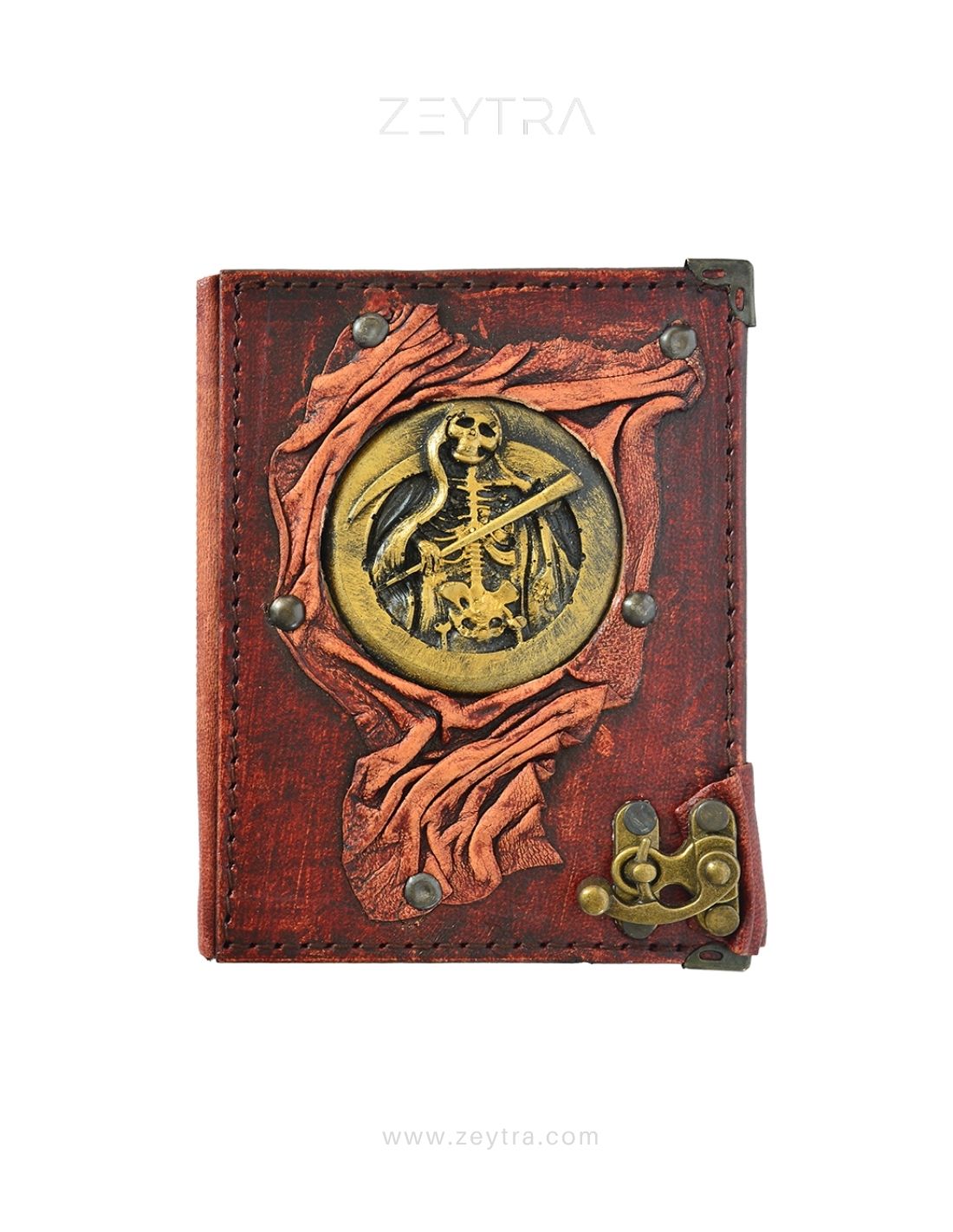 Metal Ölüm Meleği Detaylı El Yapımı Küçük Boy Deri Defter 1 Metal Ölüm Meleği Detaylı El Yapımı Küçük Boy Deri Defter 1