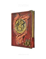 Metal Ölüm Meleği Detaylı El Yapımı Küçük Boy Deri Defter 2
