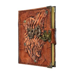 Metal Tiyatro Detaylı El Yapımı Küçük Boy Deri Defter 2