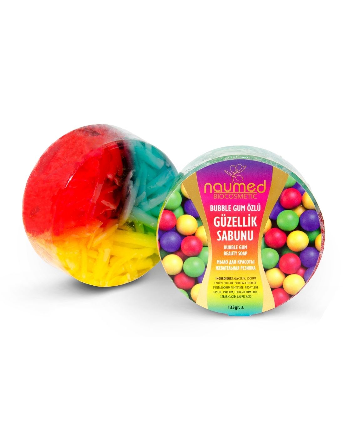 Naumed Bubble Gum Özlü Yuvarlak Güzellik Sabunu Naumed Bubble Gum Özlü Yuvarlak Güzellik Sabunu
