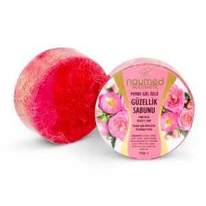 Naumed Pembe Gül Özlü Yuvarlak Güzellik Sabunu