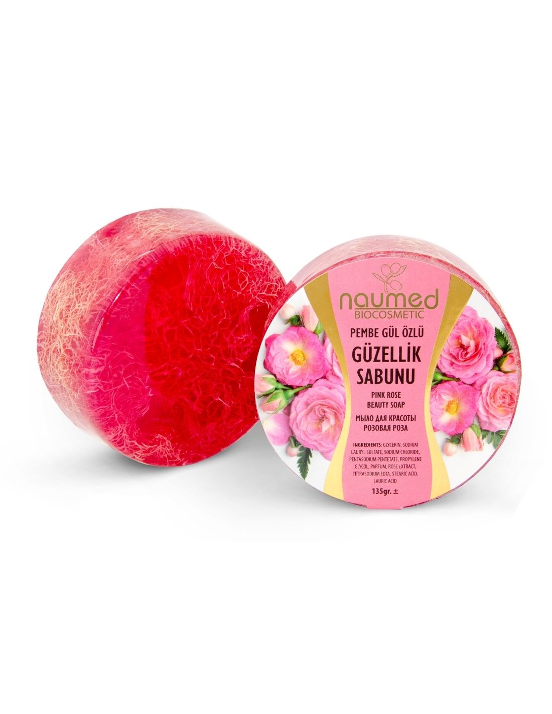 Naumed Pembe Gül Özlü Yuvarlak Güzellik Sabunu Naumed Pembe Gül Özlü Yuvarlak Güzellik Sabunu