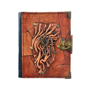 Ölüm Meleği Detaylı El Yapımı Küçük Boy Deri Defter 1