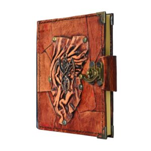 Ölüm Meleği Detaylı El Yapımı Küçük Boy Deri Defter 2
