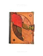 Otantik İşleme Detaylı El Yapımı Orta Boy Deri Defter 1