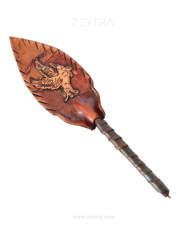 Pegasus Desenli El Yapımı Deri Kalem